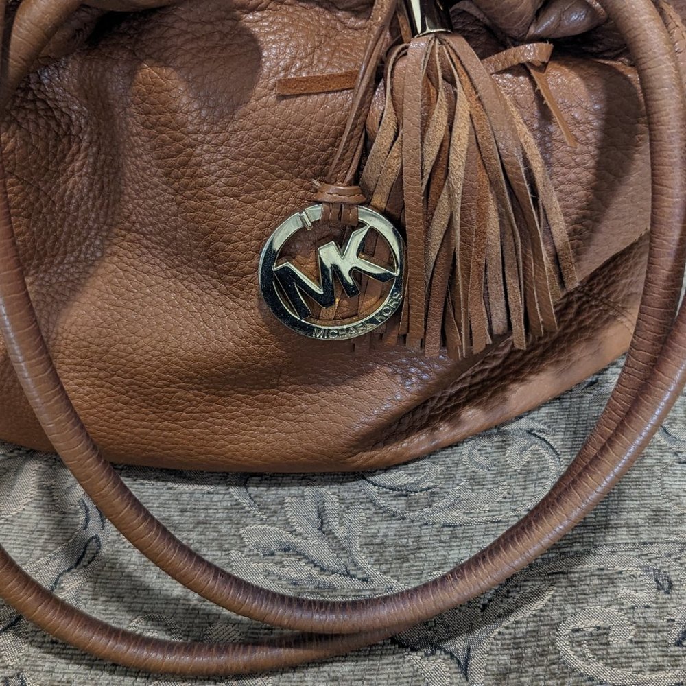 MICHAEL KORS Brown Leather Hobo Bag